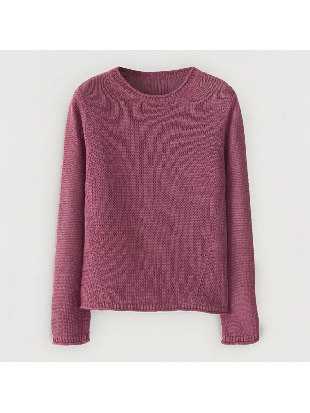Poetry Roll Neck Linen Cotton Sweater Women's Size 8 Rust Rose Color Breathable